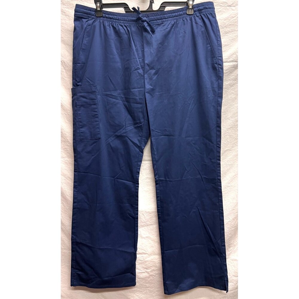 Essentials Womens Navy Blue Scrub Pants XL Drawstring
